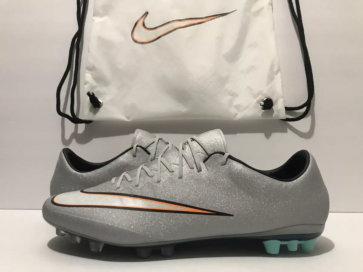 delicaat Alfabet bord Nike CR7 Mercurial Vapor X AG PRO Silver/Aqua/Orange/White 725190-003 Sz  12.5-13 | eBay