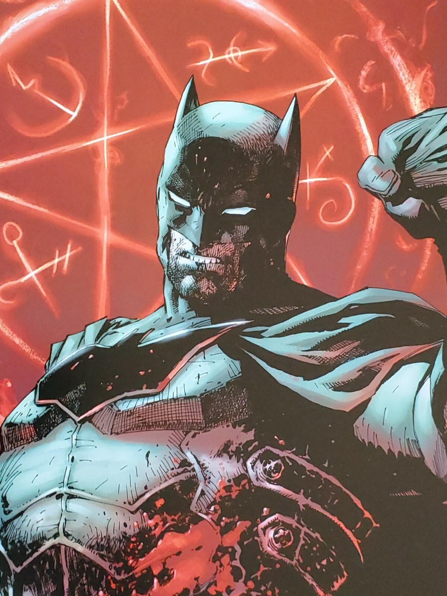 DAMNED - BATMAN by JIM LEE POSTER 12 X 16