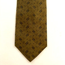 Robert Talbott Best Of Class Silk Tie The Hound Handsewn Geometric Dark Gold