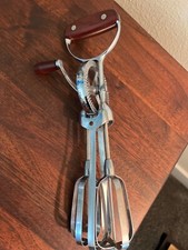 Frullatore a mano vintage 11,5" NOCE acciaio inox sbattitore uova perfettamente funzionante USA