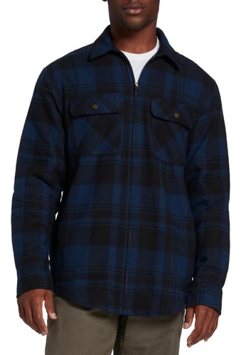 Fleece Lined Plaid Shirt Jacket 