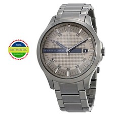 Image of Armani Exchange AX2194 Men's 46mm Grey Dial Date Analog Stainless Bracelet Watch