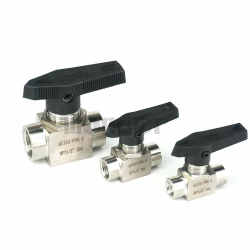 1/8" 1/4" 3/8" 1/2" NPT Female 304 Stainless Shut Off Ball Valve High Pressure