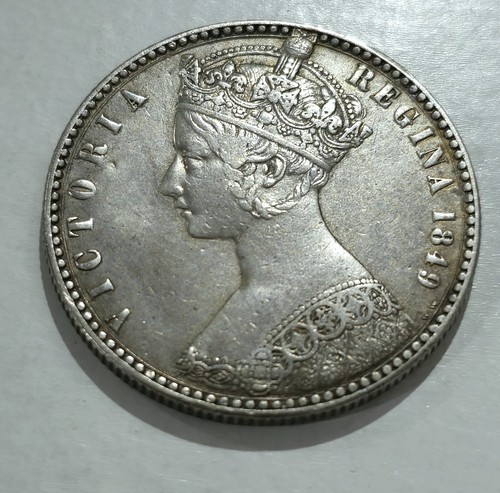 1849 "Godless" Florin - Great Britain XF/AU Quality