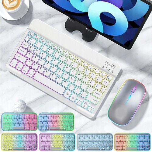 QWERTZ Bluetooth Tastatur Maus Kompatibel mit Android/Windows/iPad iOS Tablet DE - Bild 45 von 175