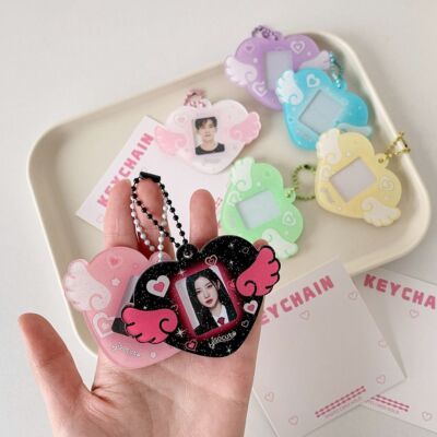 1 Inch Photocard Holder Love Wings Bag Pendant Creative Keychains usine