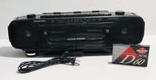 SOUNDDESIGN Cassette Player AM FM Stereo Radio Boombox 4749BLK W/ AC Cord  Tape