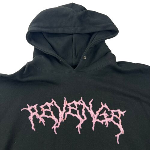 Revenge Anarchy Hoodie Black/Pink Lightning • Size 2XL