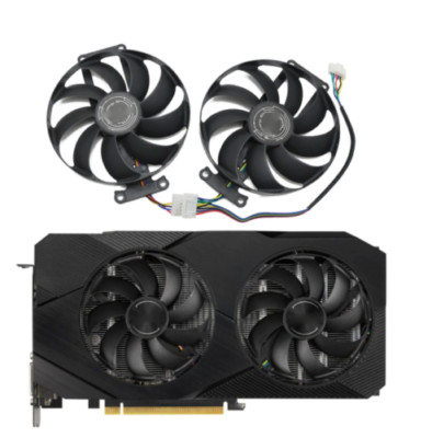 Pair Fans GPU Cooler Fans For ASUS GTX 1660 1660Ti DUAL  RTX2060 FDC10H12S9-C