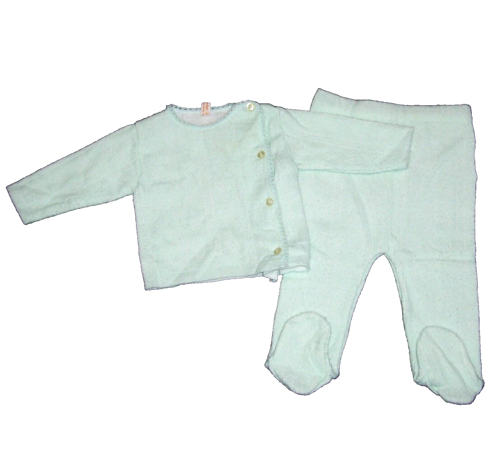 VTG Baby Clothes Renko Mint Green Knit Footed Bottoms Outfit Set 0 3 6 Months
Opens in a new window