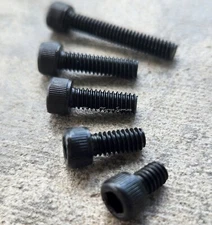 100 Tattoo Machine 8-32 Black Alloy Hex Cap Screws, Sockethead Screw Kit Forward