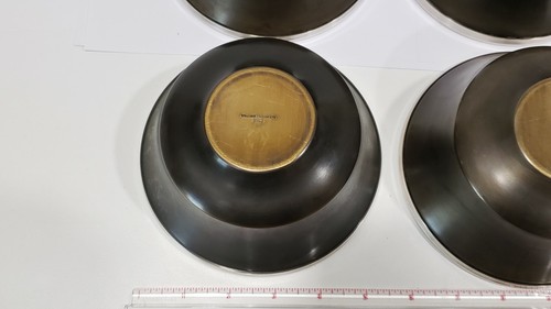 Lot of 4 Double Wall Metal Ware Bowls by William Lipton LTD - Foto 7 di 9