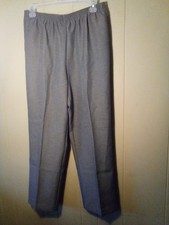 Alfred Dunner Pants Women 14 Classic Career Pull On Elastic Gray