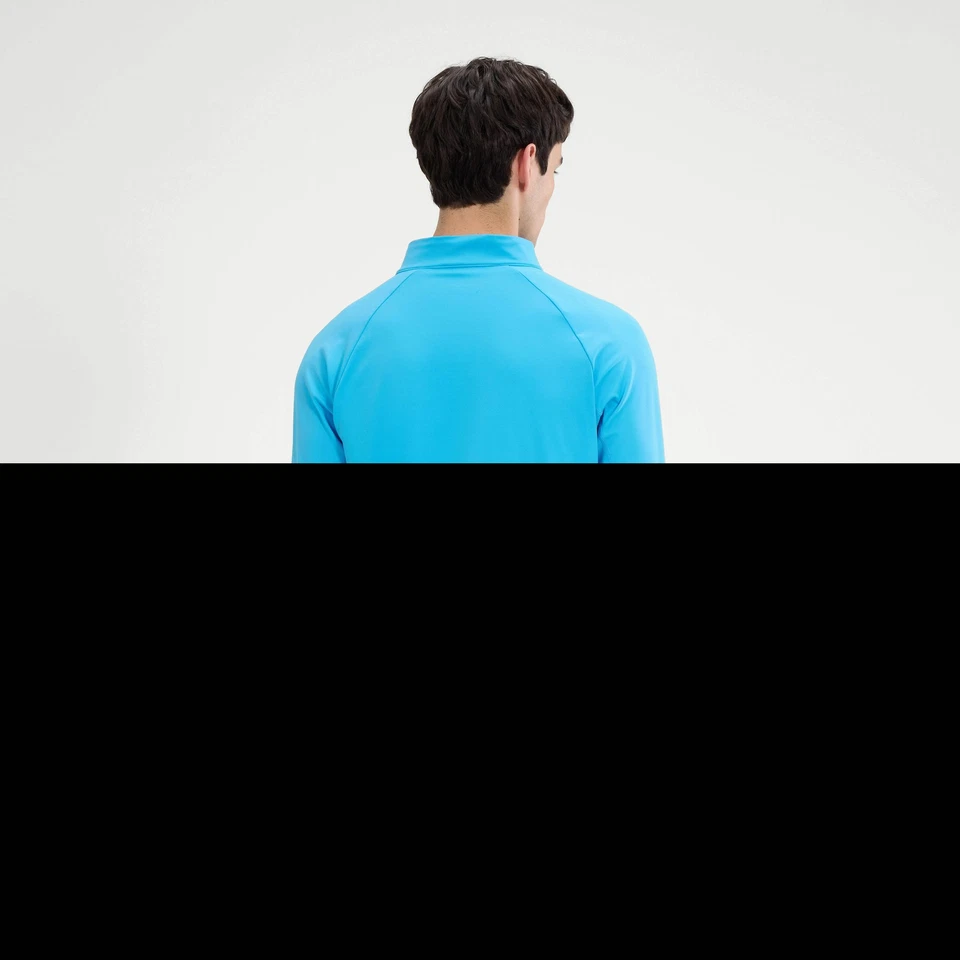 Ellesse Hombre Manga Larga Cuarto Cremallera Música Top Azul Foto 4 de 4