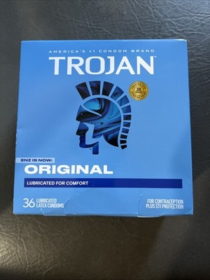 Trojan Original Lubricated Latex Condoms 36 Count Men's Protection | eBay