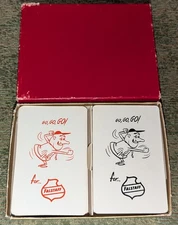 Vintage Falstaff’s Cartoon Mascot Nostalgia Baseball Playing Cards Two Decks