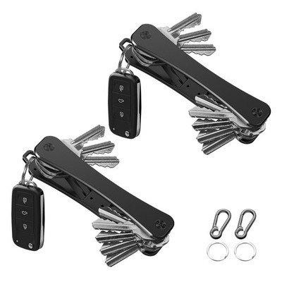 AXKYPRO Key Organizer,Key Holder For 8 Keys 2 Pack, Black(2-pack)