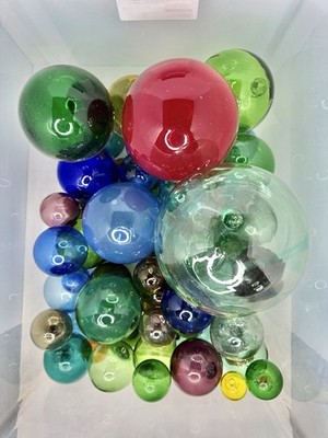 5 Pcs Vintage MCM Glass Orbs Random 5 Pack Multi Color Stunning