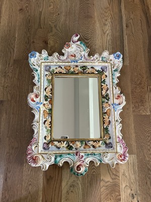 Vintage Capodimonte Mirror