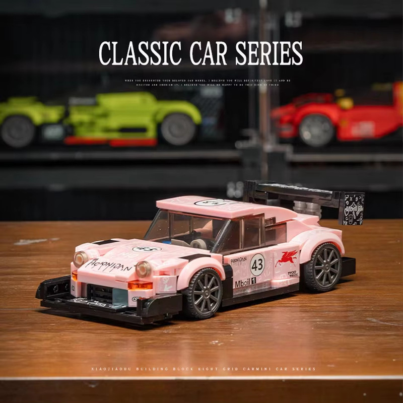 MOC LEGO Car: Porsche 911 RSR Pink Building Blocks Set (281 Pcs)