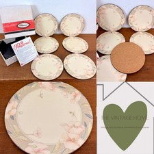 Vintage sechs Pimpernel Runde Tischsets Tischsets Viktorianisch Boxed Set
