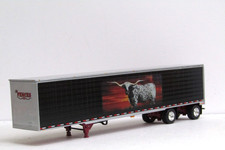 DCP black silver 53ft spread axle van trailer...