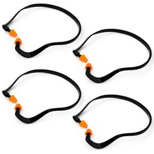 Banded Earplugs for Shooting Range 4 Pcs, Orange 1 Count Pack of 4 , Black