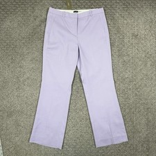 J Crew Pants Womens 4 Purple Linen Blend Straight Dress Trouser Office Career