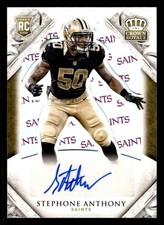 2015 PANINI CROWN ROYALE STEPHONE ANTHONY 149 RC TEAM NAME AUTOGRAPH 6/10 SAINTS