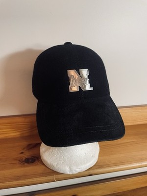 Nebraska Huskers Black Fitted Capello 100% Wool W/ Suede Bill Size 7 Metal Logo