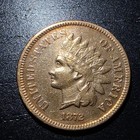 1872 Indian head cent penny Fine To VF Details Observed  — photo 1