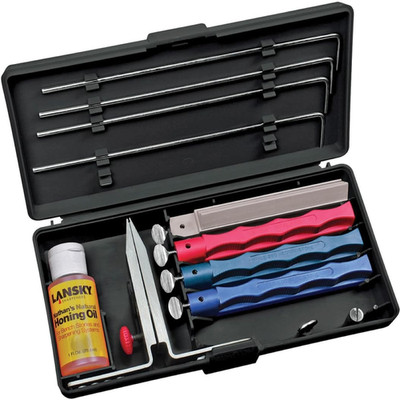 Lansky Sharpening Tool Universal 4 Stone System Lkunv Red One Size