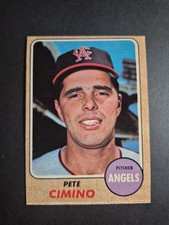 1968 OPC BASEBALL # 143 PETE CIMINO CALIFORNIA ANGELS NM OR BTR