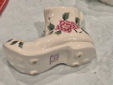 OLD FOLEY JAMES KENT STAFFORDSHIRE ENGLAND CHINESE ROSE PORCELAIN BOOT PLANTER