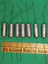 (7) AEROVOX .05uF 400VDC Hermetically Sealed Metallized-Paper Caps NOS