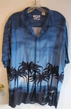Pineapple Connection Hawaiian Shirt • Palm Tree Sunset • Rayon • Men’s L
