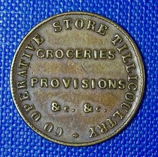 Scotland, Tillicoultry, Co-op Store, Farthing/Co-op Token. Victoria YH - Read!