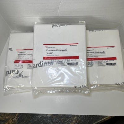 Cardinal Health 15 Premium Underpads Wings Extra Absorbency 30x36 3 Packs Of 5