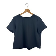 Spanx Perfect Pleated Back Ponte Knit Top XL ...