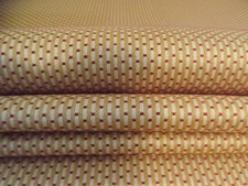 UPHOLSTERY FABRIC bty 2 TONE GOLD STRIPES textured paprika red 55"WIDE by the yd