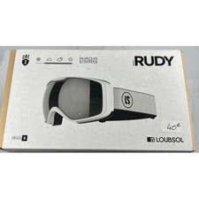 LOUBSOL Rudy Blanco Categoria 3 TAMAÑO S Gafas de Esquí Ecran Espejo Plata Clima