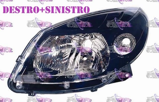 Johns Fari alogeni anteriori per Dacia Sandero 06/08- H4 Set sinistra