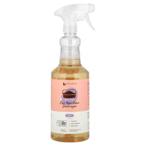 Cat Pee + Odor Destroyer, Kitty Litter, Floral, 32 fl oz (946 ml)