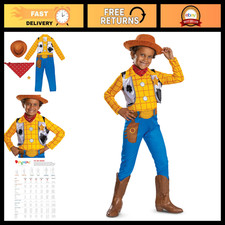 Deluxe Woody Costume for Boys - Toy Story Halloween Dress Up Outfit, Size 3T-4T