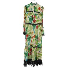 GUCCI Floral Maxi Dress 699117 ZAI5N Green 38 Used MESC-0