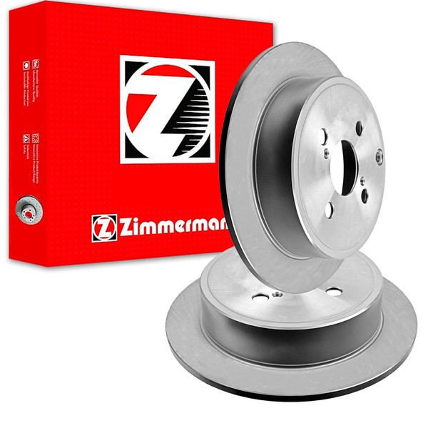 2X Zimmermann Bremsscheiben Hinten 258Mm Voll Passend FÜR Toyota Corolla |-image