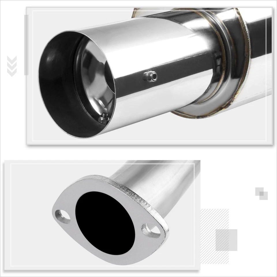 Sistema de escape Catback silenciador punta 3,5" para Mazda Miata MX-5 NA 90-97 NA 1,6/1,8 L Foto 4 de 4