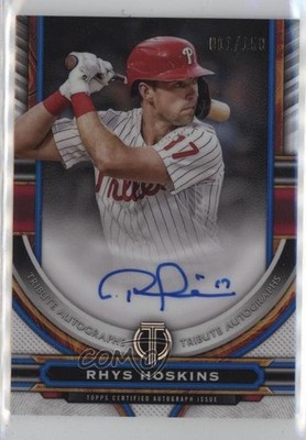 2023 Topps Tribute Blue 1/150 Rhys Hoskins #TA-RHO Auto 0rd2