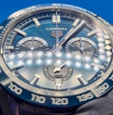 Tag Heuer Carrera Chronograph 44mm Blue CBN2A1A Excellent Condition Full Set 5