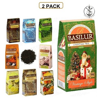 2 PACK - BASILUR Ceylon Pure Black Green Fruits Loose Tea 100g Sri Lanka